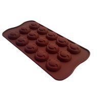 Fanhesheng 15 Cavities Silicone SmlieChocolate Jelly Ice Muffin Sweet Candy Sugar Craft Fondant Mold Mould/ Tray... N3