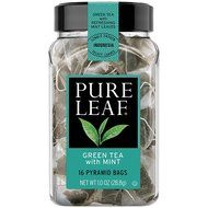 Pure Leaf Hot Tea Bags, Green Tea with Mint, 16 Count (Pack of 6)