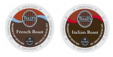 Tully's Coffee FRENCH &amp; ITALIAN ROAST Variety Pack 48 K-Cups for Keurig Brewers