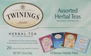 TWININGS Assorted Tea, Herbal, 20 Count