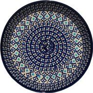 Polish Pottery Dish Pie Plate 10&quot; From Zaklady Ceramiczne Boleslawiec #879-217a Classic Pattern, Height: 1.8&quot;... N2