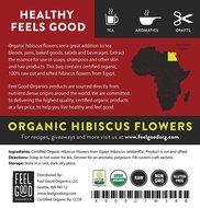 Organic Hibiscus Flowers - Cut &amp; Sifted - 16oz Resealable Bag (1lb) - 100% Raw From Egypt - by Feel Good Organics N11