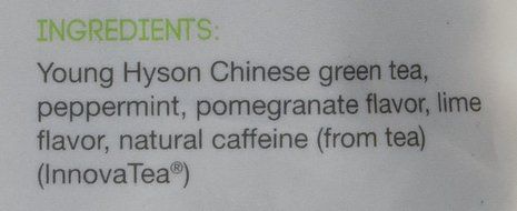 Pomegranate Mojito Green Energy Tea - Healthy Coffee Substitute - 140 mg caffeine per cup (20 Sachets) (50 g) N4