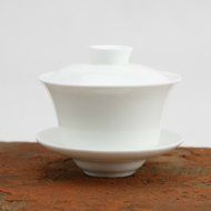 Moyishi Chinese Gaiwan Traditional White Tea Cup Comprised of Cup, Saucer and Lid - Made of Fine Bone China N2