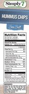 Simply7 Hummus Chips, Sea Salt, 1 Ounce (Pack of 24) N2