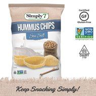 Simply7 Hummus Chips, Sea Salt, 1 Ounce (Pack of 24) N4