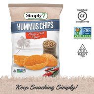 Simply7 Hummus Chips, Sea Salt, 1 Ounce (Pack of 24) N8