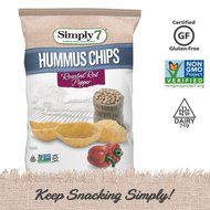Simply7 Hummus Chips, Sea Salt, 1 Ounce (Pack of 24) N13