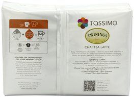 Twinings Chai Tea Latte, T-Discs for Tassimo Coffeemakers, 8 Count Packages, (pack of 5) (Package May Vary) N18