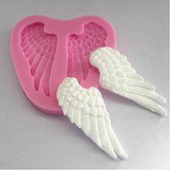 Bhbuy Angel Wing Soft Silicone Fondant Decorating Fondant Cake Decoration Mold Mould N2