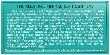 Triple Leaf Tea, Relaxing, 20 Tea Bags (Pack of 6) N2