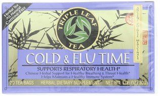 Triple Leaf Tea, Cold &amp; Flu Time, 20 Tea Bags (Pack of 6) N3