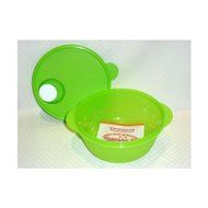 Tupperware Crystalwave 6.25 Cup Microwave Bowl Vented. Green N2