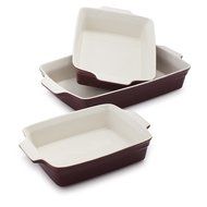 Sur La Table Stoneware Bakers Y09-3SR , Set of 3, Wine