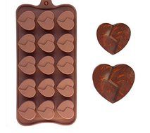 Double Heart-Shaped Silicone Cake Mold Chocolate Fondant Jelly Mold Muffin Cup Bakeware Cake Baking Tools