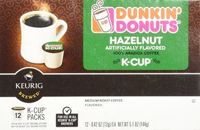 Dunkin Donuts K-cups Hazelnut - Box of 12 Kcups for Use in Keurig Coffee Brewers N3