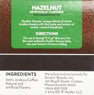 Dunkin Donuts K-cups Hazelnut - Box of 12 Kcups for Use in Keurig Coffee Brewers N4