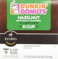 Dunkin Donuts K-cups Hazelnut - Box of 12 Kcups for Use in Keurig Coffee Brewers N6
