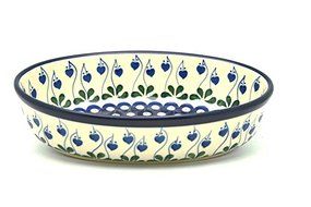 Polish Pottery Baker - Oval - Small - Bleeding Heart