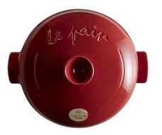 Emile Henry Ceramic Bread Cloche Burgundy, Mure Peyrot Boulange Lame, Banneton Proofing Basket Round 8 Inch Bundle N3