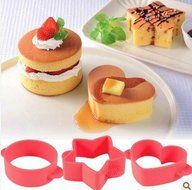 3PCS Silicone Cake Mold Dessert Baking Tool DIY Biscuit Egg tarts Mold Omelette tool
