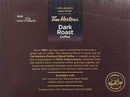 Tim Hortons Dark Roast Single Serve Coffee Cups, 96 Count N5