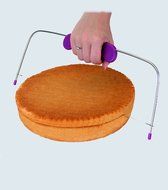 Metaltex 257704 Wire Cake Leveller and Slicer, Silver/Violet N2