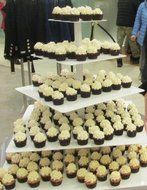 5 Tier Square Pole White Wedding Acrylic Cupcake Tower Display Cupcake Stand N3