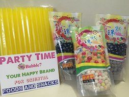 3 Packs Total of BOBA Tapioca Pearl "Bubble Tea Ingredients", 2 packs of (Black), Plus 1 Pack of (Color) Pearl...