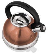 Stainless Steel Whistling Tea Kettle or Tea Maker w/ Encapsulated Base 2.8 Liter (Copper)