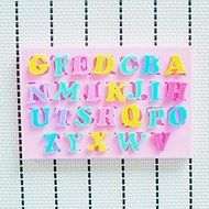 26 English Letters Shape Fondant 3d Molds Silicone Mold Cake candle Moulds chocolate Moulds bakeware