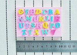 26 English Letters Shape Fondant 3d Molds Silicone Mold Cake candle Moulds chocolate Moulds bakeware N2