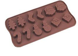 Christmas Tree Socks Gift Box &amp; Snowman Silicone Cake Mold Ice Tray Chocolate Mould Cake Bakeware