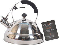 Vescoware Premium Whistling Tea Kettle, Rust Resistant Stainless Steel Teapot - 3.2-Qt N2