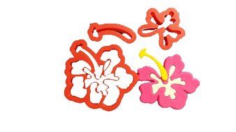 Hibiscus Flower Cookie Cutter Set (3 inch)