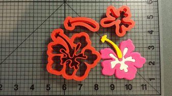 Hibiscus Flower Cookie Cutter Set (3 inch) N2