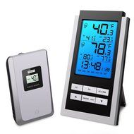 Oria Weather Station, Digital Indoor/Outdoor Temperature Wireless Thermometer with Remote Sensor &amp;Blue Backlight N2
