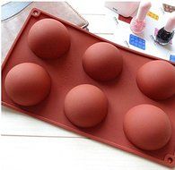 6 Cups Hemisphere Shape Silicone Cake Mold Fondant Chocolate Mould Diy Kitchen Accessories Cake Tools