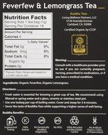 Feverfew &amp; Lemongrass Tea - Organic Herbs - 18 Bleach Free Tea Bags N2