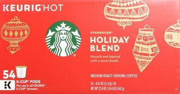 Starbucks Coffee Holiday Blend Keurig K-Cups, 54 Counts N3