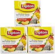 Lipton Pyramid White Tea Bags - Island Mango &amp; Peach - 18 ct - 3 pk