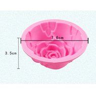 Set Of 6 Silicone Cake Baking Mold Cake Pan DIY Mold ( Stereo Rose ) N2