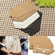 Saver 100pcs 7X4CM Scallop Kraft Paper Label Party Wedding Gift Name Cards Hand Draw Name Card