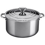 Le Creuset of America Stainless Steel Deep Casserole with Lid, 3-Quart, Stainless