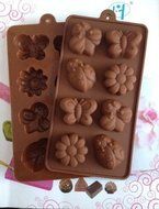 Flower &amp; Butterfly Shape Silicone Cake Mold Chocolate Fondant Tools Decoration Bakeware Cupcake Baking Molds (...