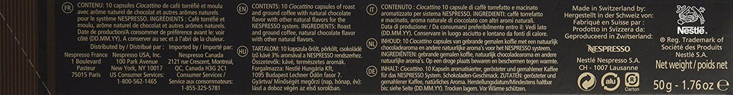 NESPRESSO OriginalLine: CIOCATTINO 10 Count N2