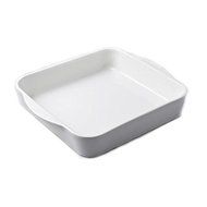 White Ceramic Square Baking Dish Oven Bowl (13.5cm) (Pack of 2)