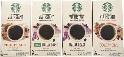 Starbucks Via Instant Coffee Bundle- 48 Packets of Assorted Flavors