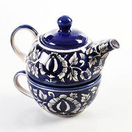 Cultural Concepts Mughal One Cup Kettle Blue