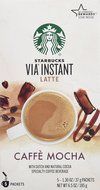 Starbucks VIA Latte - Caffe Mocha (5 Single Serve Packets) (Pack of 3)